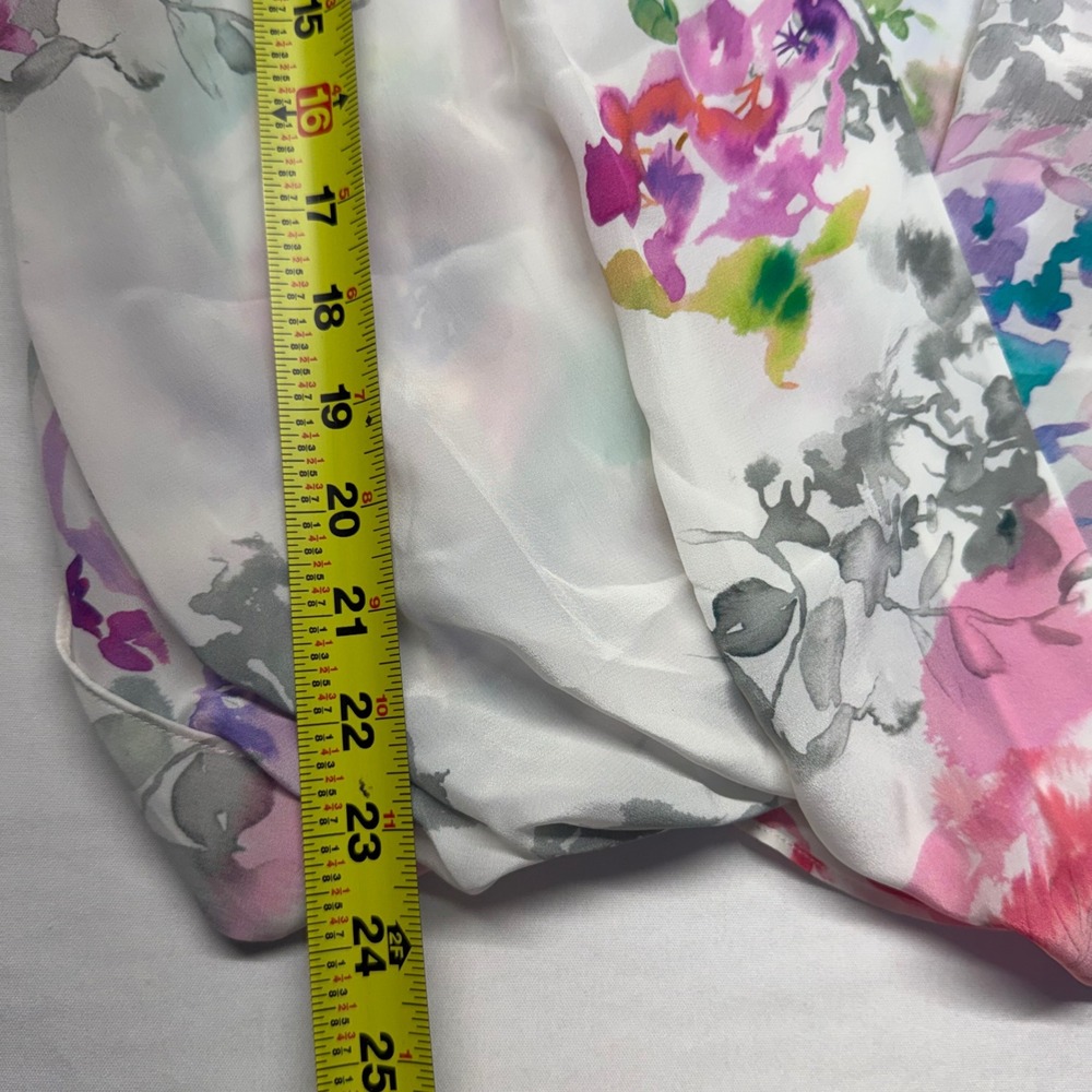 Amanda Uprichard 100% Silk Floral Watercolor Wrap Tank Top Women's M Cami - Picture 8 of 8